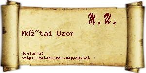 Mátai Uzor névjegykártya